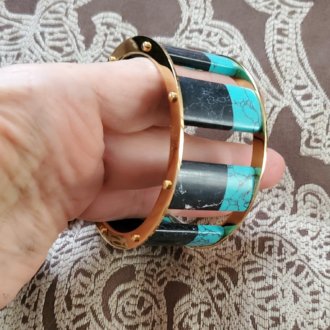 Lele Sadoughi Blue And Black Slider Bangle 116$